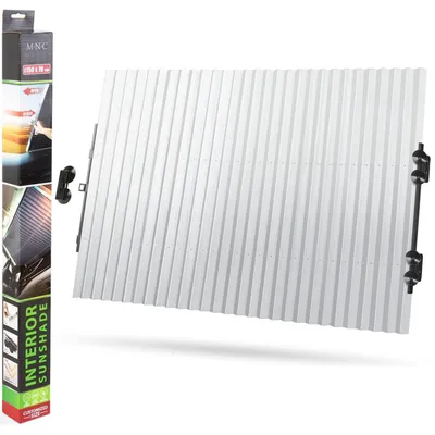Produktbild von Sonnenschutzrollo Auto - Frontscheibe Sonnenschutz Einziehbare Rollo Saugnapf UV Schutz - 150 x 70 x 6 cm - Sonnenblende - kann gekürzt werden!
