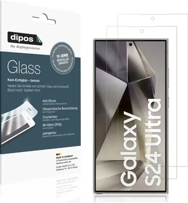 Obrázok produktu pre 2x ochranná fólia pre Samsung Galaxy S24 Ultra - proti nárazom 9H fólia dipos Glass plastové sklo