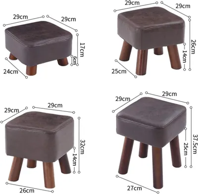 Produktbild von Gepolsterte Fußbank und Ottomane mit Holzbeinen, multifunktionaler Schuhwechselhocker für Schlafzimmer, Wohnzimmer und Büro