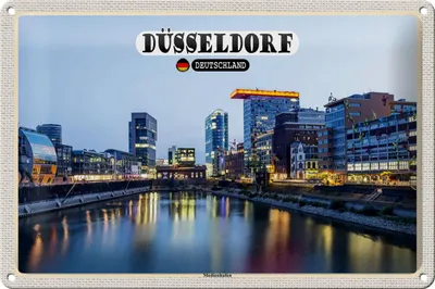 Produktbild von Blechschild Städte Düsseldorf Medienhafen Baukunst 30x20cm