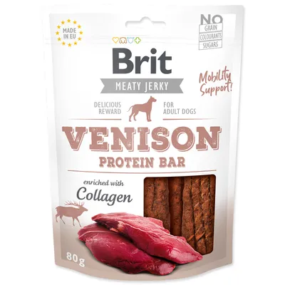 Obrázek produktu pro Snack BRIT Jerky Venison Protein Bar 80 g