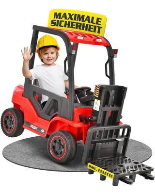 Produktbild von Kinder Gabelstapler 52108 Rot mit Fernbedienung bis 6 km/h | 2x40W | Radio, USB & BLuetooth | mit Licht