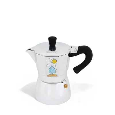 Produktbild von Any Morning Hes-6 Espressokocher, Espressokanne für alle Herdarten, außer Induktion, Mokkakanne, Camping Kaffeekocher für jeden Anlass, Espresso Kocher, 6 Tassen, 240 ml