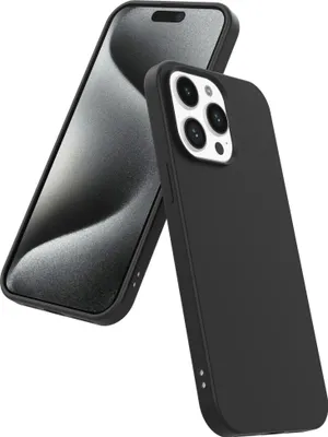 Immagine prodotto di Smartphonica Custodia per iPhone 15 Pro in silicone con interno morbido e protettivo - Custodia BackCover con interno morbido - Nero