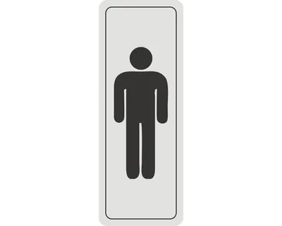 Produktbild von Türschild "Herrentoilette" selbstklebend 45x120 mm