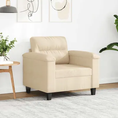 Produktbild von Sessel in Creme, 60 cm, aus Mikrofasergewebe