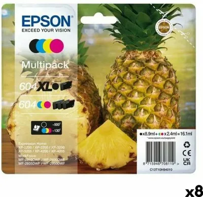 Produktbild von Epson Multipack 4-colours 604 XL Black/Std. CMY, High (L) Yield, Schwarz, Cyan, Magenta, Gelb, 8,9 ml, 2,4 ml, 1 Stück(e), Multipack