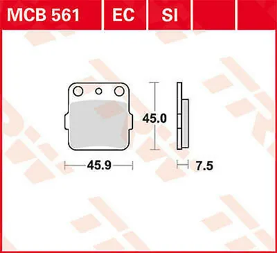 Obrázek produktu pro TRW Sada brzdových destiček MCB561 YZ80 KX100 CRF150R KE03 RM250 DVX400