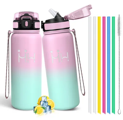Productafbeelding van Drinkfles van 750 ml, roestvrij staal, BPA-vrij, dubbelwandig, lekvrij, geschikt voor fitness