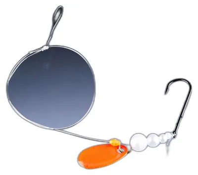 Produktbild von Balzer Plattfischblinker-Vorfach orange-silber - Plattfisch Vorfach