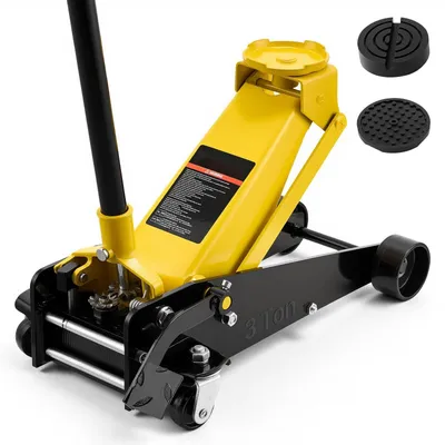 Produktbild von Hydraulischer Rangierwagenheber - Tragkraft 3 t - Niederflur - Stahlkonstruktion - Schnellhubpumpe & Fußpedal - Hubbereich 13–50 cm - Für SUV & Pickups