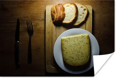 Produktbild von MuchoWow® Poster Gouda - Käse - Kreuzkümmel 60x40 cm - Schlafzimmerdekoration