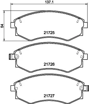 Produktbild von HELLA Bremsbeläge Bremsklötze 8DB 355 016-691