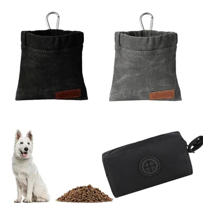 Immagine prodotto di Sacchetti per snack per cani, confezione da 2, con dispenser per sacchetti igienici e chiusura automatica