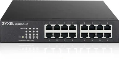 Image de ZyXEL GS1100-16 - Non administré - Gigabit Ethernet (10/100/1000) - Montage en rack - Montage mural