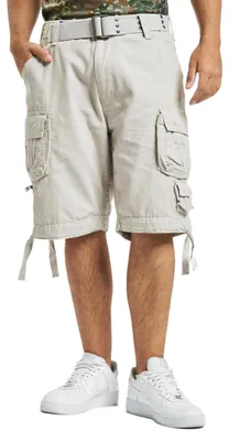 Produktbild von Herren Vintage Cargoshorts aus Baumwolle in Altweiß mit Reißverschluss