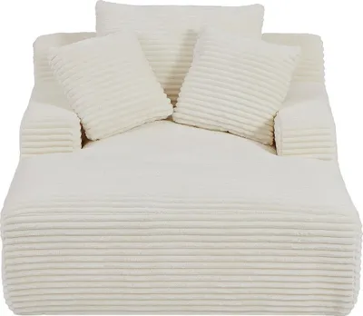 Produktbild von Recamiere - Cord grobe Rippen Beige - DONILIA