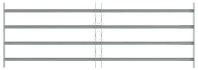 Image de vidaXL Grille de fenêtre Réglable avec 4 barres transversales 1000-1500 mm