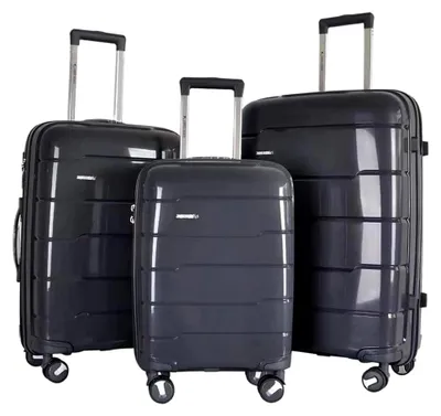 Produktbild von Reisekoffer Set 3-teilig Hartschale Trolley Handgepäck Hellgrau