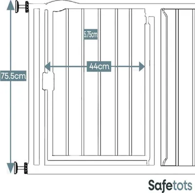 Produktbild von Bettacare Automatisch Schließendes Treppengitter, 111cm - 118cm, Grau