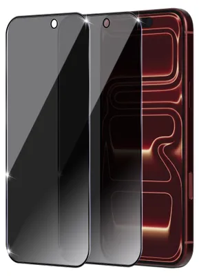 Zdjęcie produktu dla 2-pak iPhone 18 Pro Privacy Szkło ochronne na ekran Privacy - Szkło hartowane 9H - Super jakość 3D