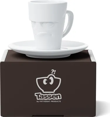 Produktbild von Fiftyeight Espressotasse Grummelig 80 ml weiß Mokkatasse