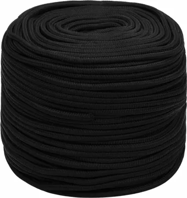 Immagine prodotto di vidaXL Corda da lavoro nera 6 mm 250 m poliestere