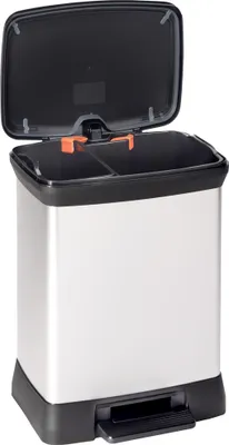 Obrázok produktu pre Curver Deco Bins Deco, 28 L, Obdĺžnikový, Plast, Čierna, Šedá, Plast, Pedál