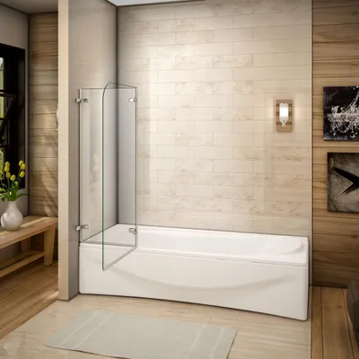 Produktbild von 120x140cm Badewanneaufsatz 2 tlg. Faltwand Duschwand Dusche Duschabtrennung Aufsatz