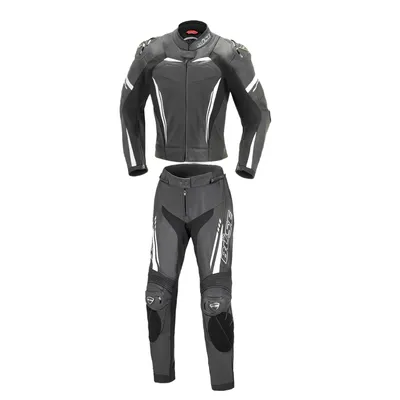 Immagine prodotto di BÜSE Imola tuta in pelle 2 pezzi donna nero/bianco taglia 38