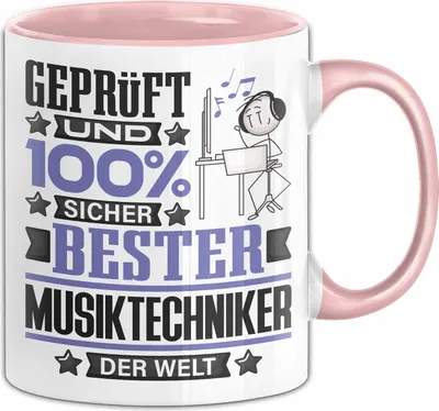 Produktbild von Musiktechniker Geschenk Lustiger Spruch für Musiktechniker Geschenkidee Bester Musiktechniker Der Welt (Rosa)