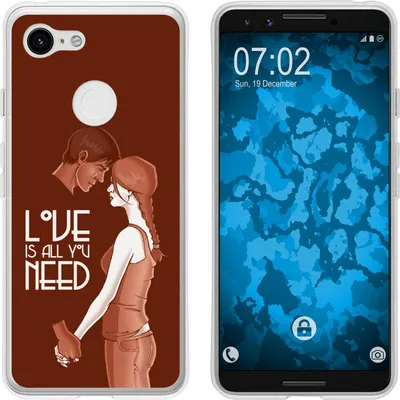 Produktbild von PhoneNatic Case kompatibel mit Google Pixel 3 Silikon-Hülle in Love Beziehung M3