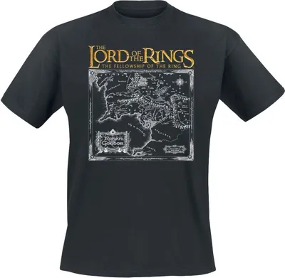 Produktbild von Der Herr der Ringe T-Shirt Herren Map Fellowship schwarz 3XL