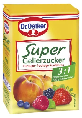 Zdjęcie produktu dla Dr Oetker Super cukier żelujący do dżemów i galaretek owocowych 500g