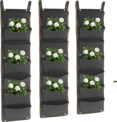 Immagine prodotto di Sacchetti in tessuto vegetale, confezione da 10, 7 sacchetti ciascuno, feltro resistente, design salvaspazio, 28 x 100 cm