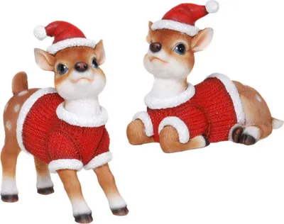 Produktbild von 2er Set Weihnachts Rehe 15cm