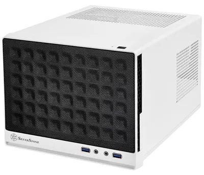 Produktbild von Silverstone SG13, Mini Tower, PC, Schwarz, Weiß, Mini-ATX, Mini-DTX, Stahl, 6,1 cm