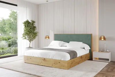 Produktbild von ALTDECOR Polsterbett mit Bettkasten -ENZO9 180x200 Grün, Lattenrost, Boxbett mit Kopfteil, Doppelbett mit Stauraum ohne Matratze
