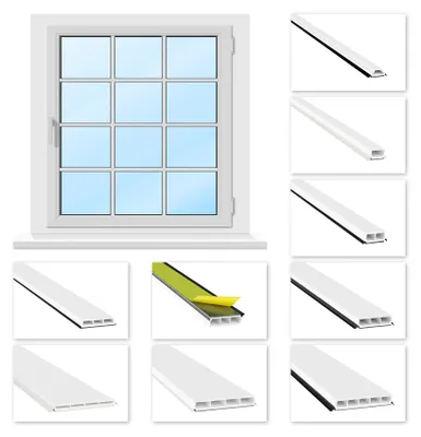 Productafbeelding van Raamstrips wit - Zelfklevende glaslatten van PVC