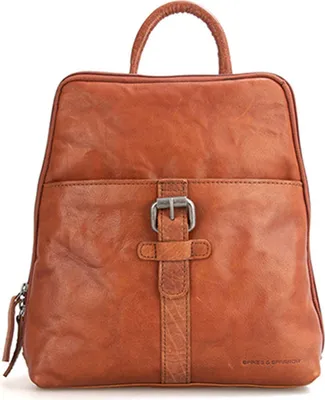 Imagen del producto de SPIKES & SPARROW Cuero mochila de ocio mochila Bronco Backpack Brandy marrón