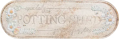 Produktbild von Clayre & Eef Textschild 76x1x24 cm Beige Metall