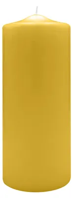Produktbild von Spitzkopf Stumpen Kerzen Mustard Senf 25 x Ø 9 cm, 6 Stück