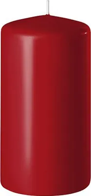 Produktbild von Stumpenkerze Kerze 130x70mm selbstverlöschend sichere Kerze Tischkerze Dekokerze, Farbe:rubin