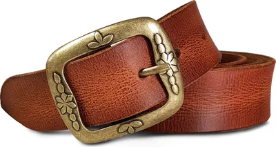 Produktbild von ROYALZ Vintage Ledergürtel für Damen aus Büffel-Leder 38mm breit Jeans-Gürtel Damen kürzbar Voll-Leder