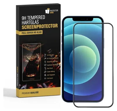 Produktbild von 3x 9H Hartglas für iPhone 12 Pro Max FULL COVER Panzerfolie Displayschutz Schwarz KLAR Panzerglas Schutzglas