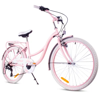 Produktbild von Mädchen fahrrad 24 Zoll für das Heilige Abendmahl mit SHIMANO 7-Gang Flower Bike rosa Sun Baby