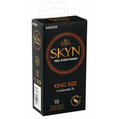 Obrázok produktu pre Manix SKYN Large, Pánsky kondóm, Hladké, Priehľadná, Polyizoprén, Veľký, 56 mm