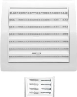 Obrázek produktu pro Ventilační mřížka 150 x 150 mm Bílá s osuvnou a ochranou hmyzu