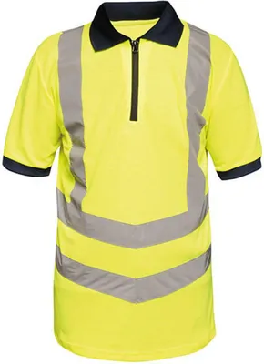 Immagine prodotto di Polo Hi-Vis Pro da uomo, EN20471 Classe 2 - Colore: Giallo/Navy - Taglia: L