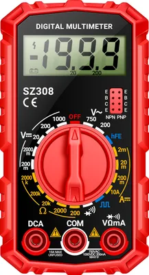 Image de ANENG SZ308 Digital Multimeter Square Wave Digital Tester 1999 Counts HFE Triode Buzzer Multimeter AC/DC Voltage DC Current Resistance Test Tool
